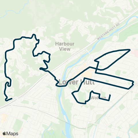 Metlink Maungaraki - Normandale - Hutt Central Schools map