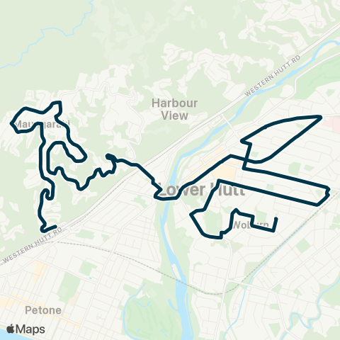 Metlink Maungaraki - Hutt Central Schools map