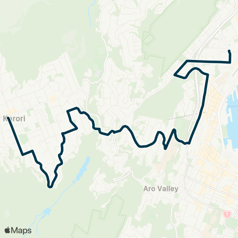 Metlink Wellington Girls' & St Mary's Colleges - Kelburn - Karori (Wrights Hill) map