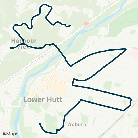 Metlink Harbour View - Hutt Central Schools map