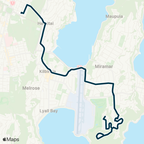 Metlink Strathmore Pk - Hataitai - Wellington E Girls' Coll map