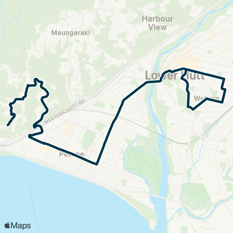 Metlink Ss Peter and Paul & Hutt Intermediate Schools - Petone - Korokoro map