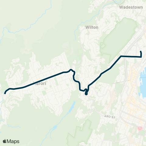 Metlink Wellington Girls' College - Karori map