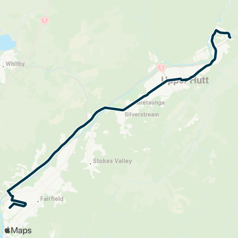 Metlink Upper Hutt - Sacred Heart College map