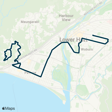 Metlink Petone - Hutt Central Schools map