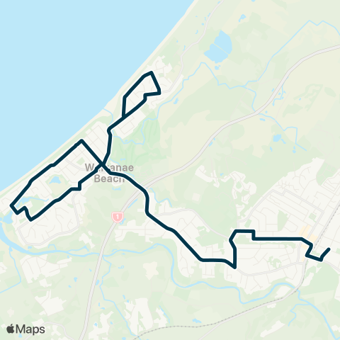 Metlink Waikanae & Kapanui Schools - Waikanae - Waikanae Bch map