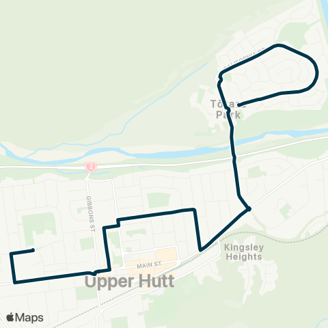 Metlink Totara Pk - Oxford Crescent, St Joseph’s & Maidstone Intermediate Schools map