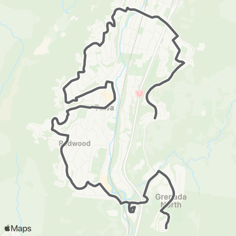 Metlink Greenacres - Tawa - Grenada North map