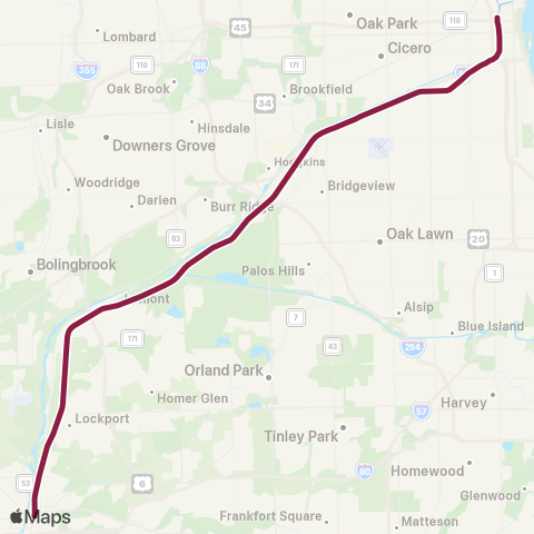 Metra Heritage Corridor map