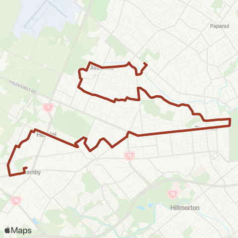 Metro Christchurch Hei Hei / Avonhead map