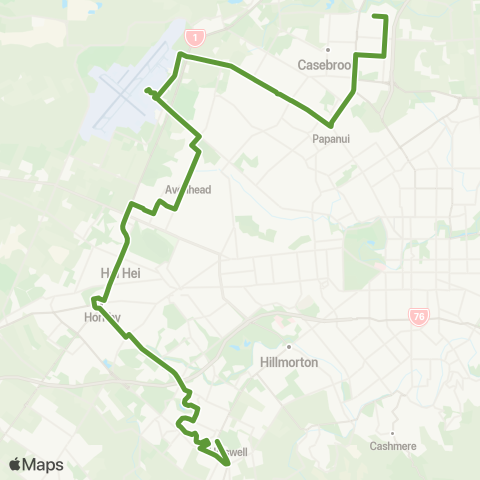 Metro Christchurch Redwood / Westlake map