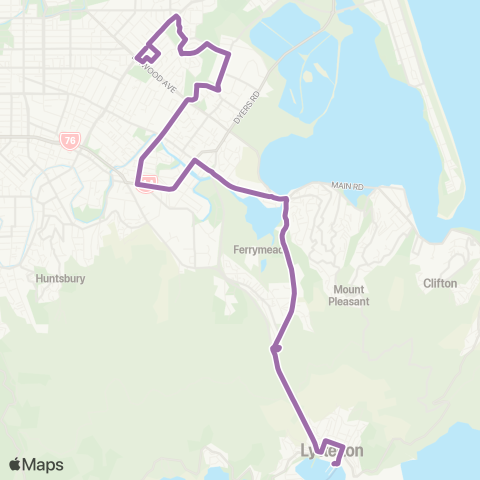 Metro Christchurch Eastgate / Lyttelton map