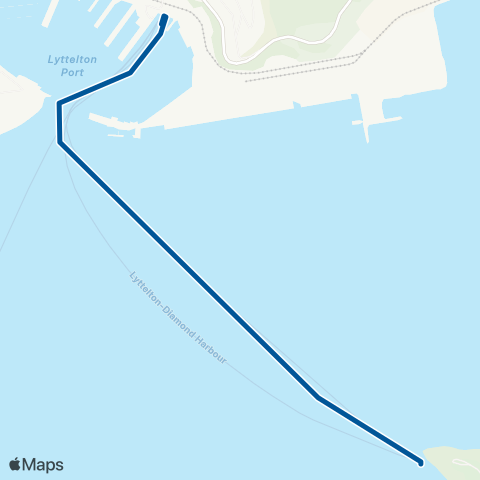 Metro Christchurch Diamond Harbour Ferry map