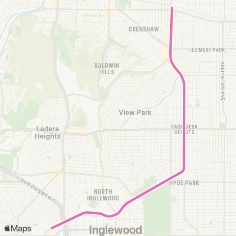 Metro Expo / Crenshaw - Westchester / Veterans map