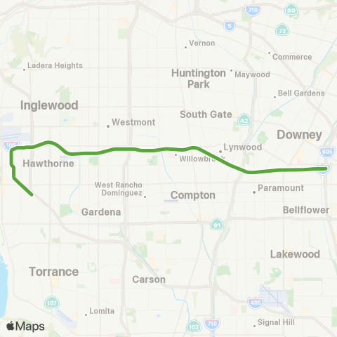 Metro Norwalk - Redondo Beach map