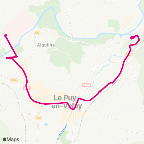 Mobilité-en-Velay Parking Montredon-Pôle intermodal-les Patios du Velay map