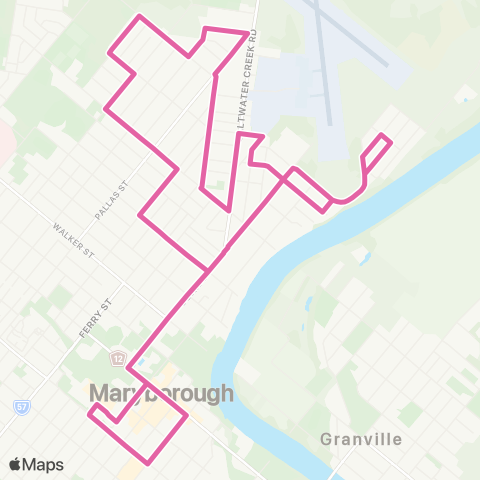 Translink Maryborough-Hervey Bay Newtown servicing Aubinville St Stephens Hosp map