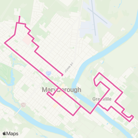 Translink Maryborough-Hervey Bay Granville servicing City map