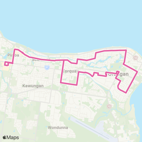 Translink Maryborough-Hervey Bay Pialba - Urangan Central map