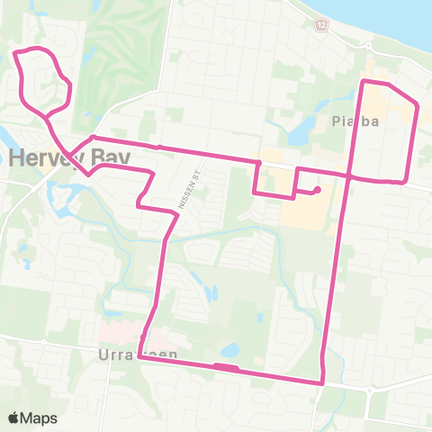 Translink Maryborough-Hervey Bay Pialba - Eli Waters map