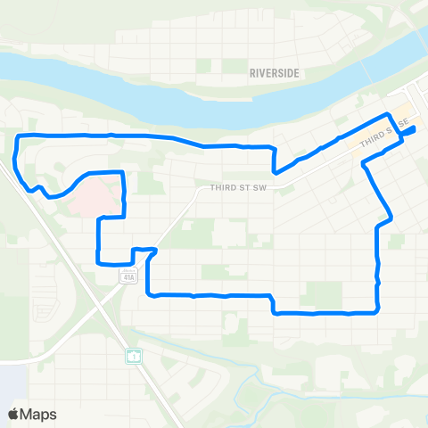 Medicine Hat Transit Hospital map