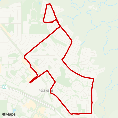 Medicine Hat Transit Ross Glen map