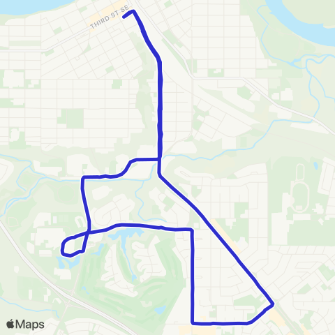 Medicine Hat Transit Southview - College map