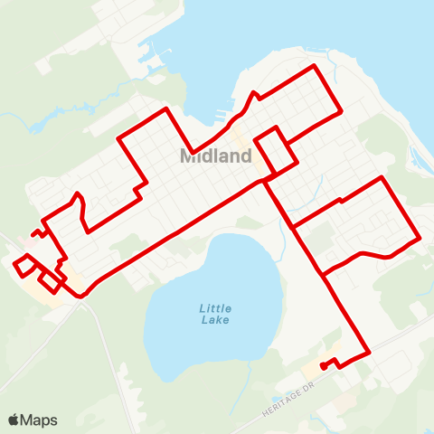 Midland Transit Midland Route map