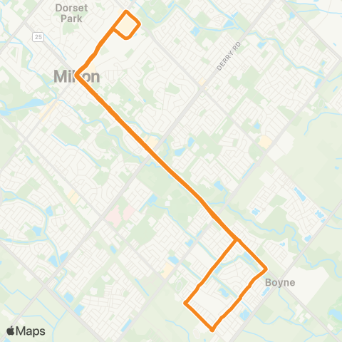 Milton Transit Ontario South map