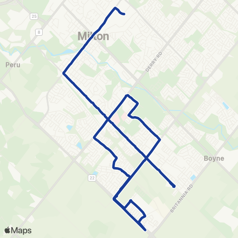 Milton Transit School Special map