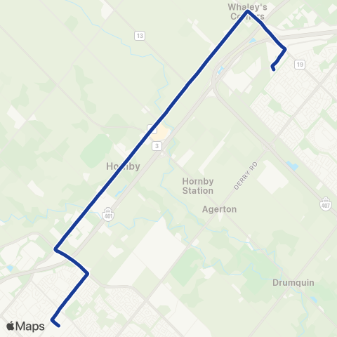 Milton Transit Steeles map