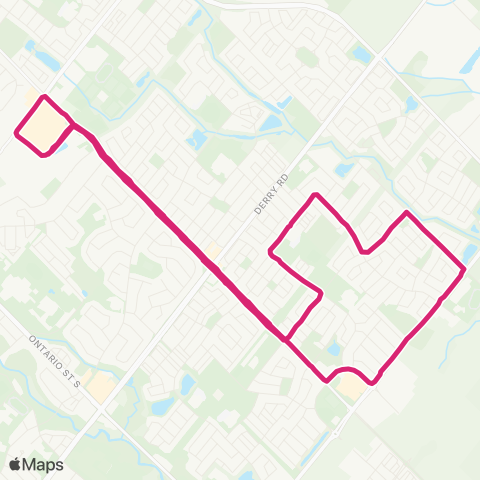 Milton Transit Thompson / Clark map