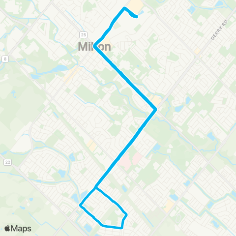 Milton Transit Harrison map