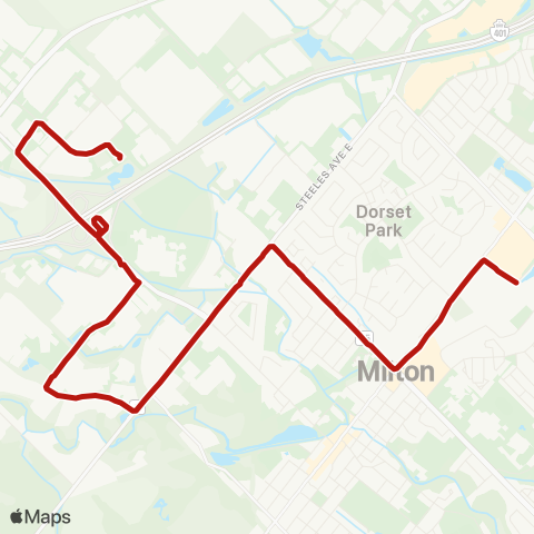 Milton Transit High Point map