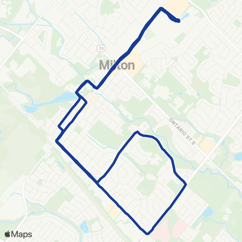 Milton Transit Main map