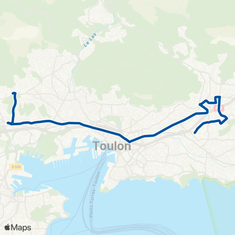 Mistral Hôp. Ste Musse / Coupiane - Beaucaire / Cordeille map