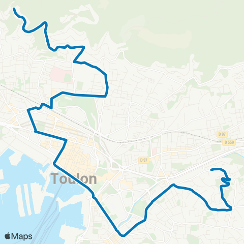 Mistral La Barre-Sup.Toulon / Mas Faron map