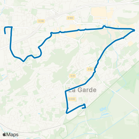 Mistral De Gaulle - Gare (La Garde) map