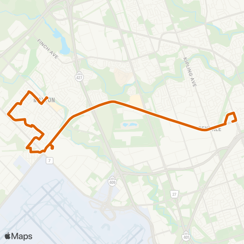 MiWay Rexdale map