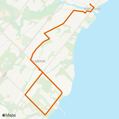 MiWay Lorne Park map