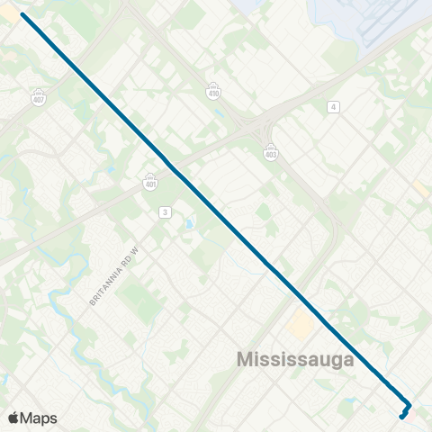 MiWay Hurontario Express map