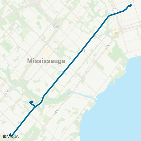 MiWay Dundas Express map