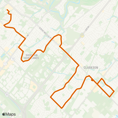 MiWay Park Royal map