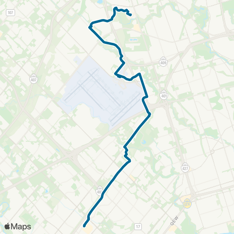 MiWay Malton Express map