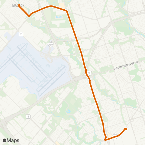 MiWay Westwood map