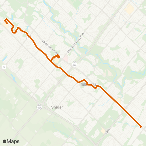 MiWay Glen Erin map