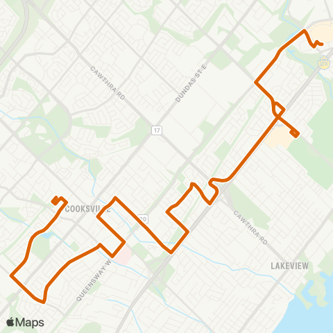 MiWay North Service Road map