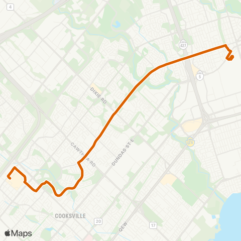 MiWay Bloor map