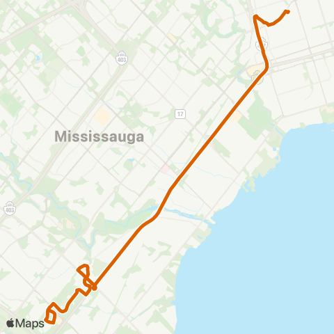 MiWay Sheridan map