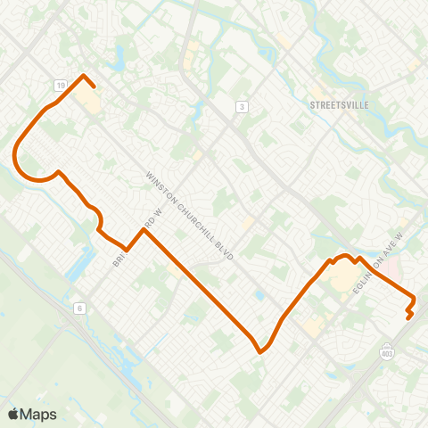 MiWay Tenth Line map